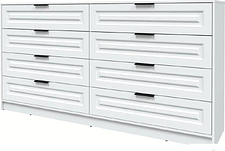 Комод Интерлиния Концепт КТ-К197 Деко (белый платинум/белый)