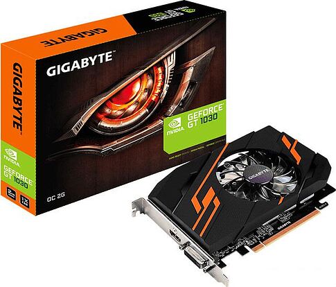 Видеокарта Gigabyte GeForce GT 1030 OC 2GB [GV-N1030OC-2GI]