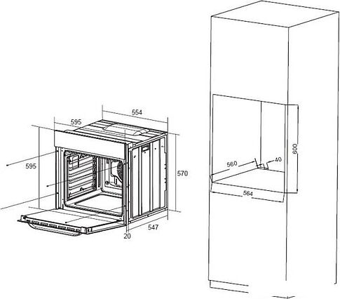 Электрический духовой шкаф ZorG ROL66 (белый)