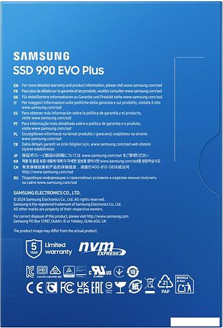 SSD Samsung 990 Evo Plus 1TB MZ-V9S1T0BW