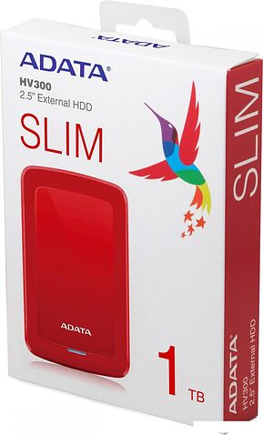 Внешний накопитель A-Data HV300 AHV300-2TU31-CRD 2TB (красный)