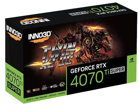 Видеокарта Inno3D GeForce RTX 4070 Ti Super Twin X2 OC N407TS2-166XX-186156N