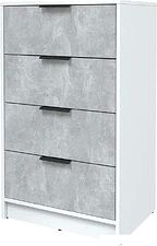 Комод Интерлиния Концепт КТ-К60 (бетон/белый платинум)