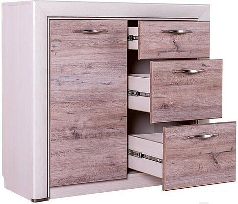 Тумба Anrex Olivia 1D3S Вудлайн Кремовый/ Дуб Анакона