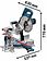 Торцовочная пила Bosch GCM 18V-216 BiTurbo Professional 0601B41000 (без АКБ)