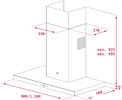 Кухонная вытяжка TEKA DLH 985 T Perfect A4 [40437100]