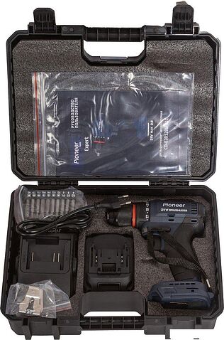 Дрель-шуруповерт Pioneer Tools CD-E2012BL-01C (с 1-им АКБ, кейс)