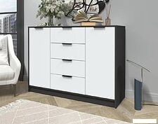 Тумба Интерлиния Концепт КТ-Т140 (белый платинум/антрацит)