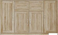 Тумба Mio Tesoro Сириус 4 двери и 2 ящика 156x95 2.02.03.300.3 (дуб сонома)