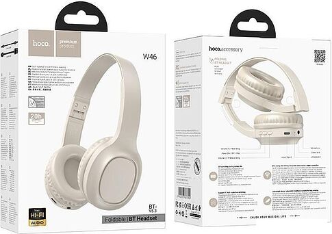 Наушники Hoco W46 (молочный)