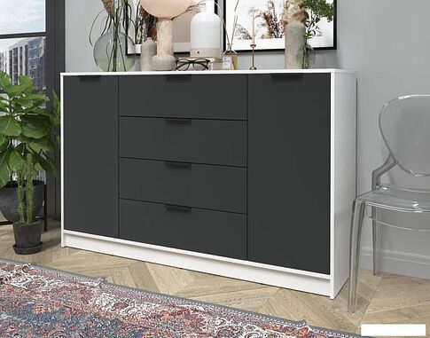 Тумба Интерлиния Концепт КТ-Т160 (антрацит/белый платинум)