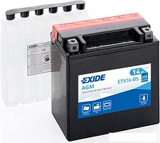 Мотоциклетный аккумулятор Exide ETX16-BS (14 А·ч)