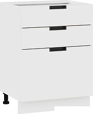 Шкаф напольный Трия Гренада 1Н6Я3 (белый/холст белый)