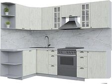 Готовая кухня Интерлиния Берес 1.5x2.7 левая (дуб снежный/серый каспий) Готовая кухня Интерлиния Берес 1.5x2.7 левая (дуб снежный/серый каспий)