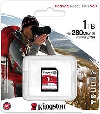 Карта памяти Kingston Canvas React Plus V60 SDXC 1TB