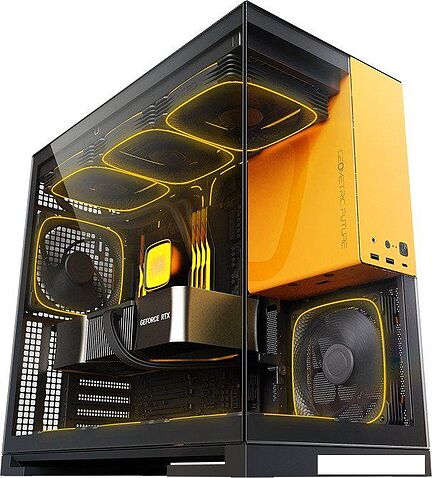 Корпус Geometric Future Model 5 (черный/желтый)