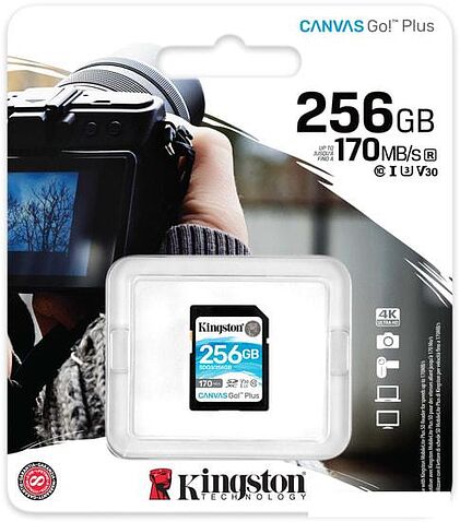 Карта памяти Kingston Canvas Go! Plus SDXC 256GB