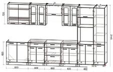 Готовая кухня Интерлиния Мила Gloss 3.6 (белый-красный)