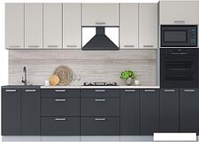 Готовая кухня Интерлиния Мила Лайт 3.0 ВТ (персидский жемчуг/антрацит)