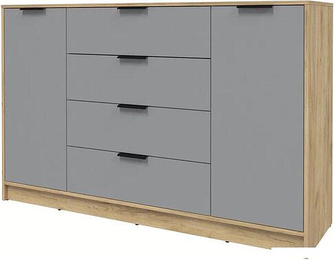 Тумба Интерлиния Концепт КТ-Т160 (серебро/дуб золотой)