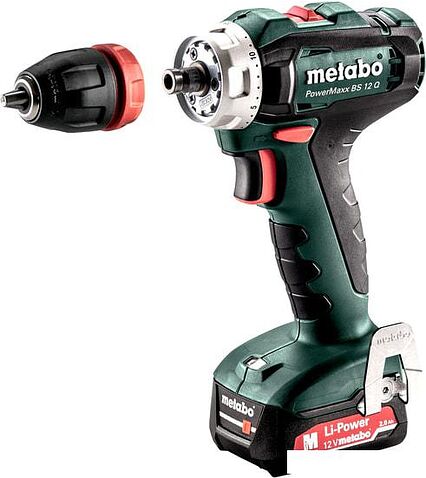 Дрель-шуруповерт Metabo PowerMaxx BS 12 Q 601037500 (с 2-мя АКБ 2 Ah, кейс)
