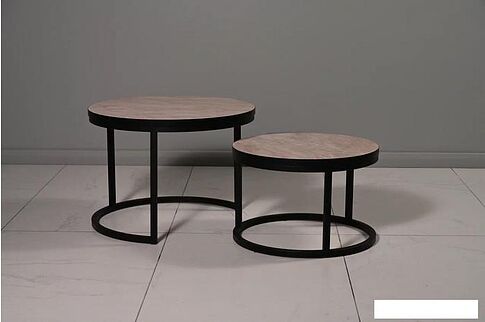 Журнальный столик Мир стульев №6 (мрамор бежевый/черный муар)