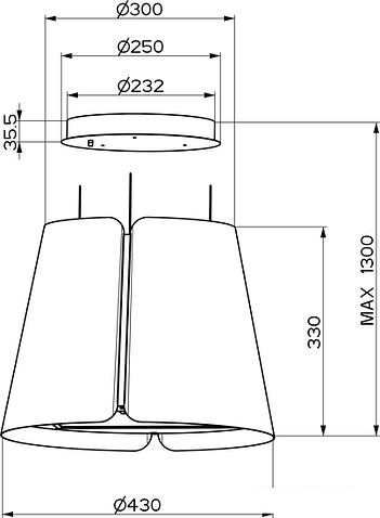 Кухонная вытяжка Faber Beat DB Matt F45 345.0612.340