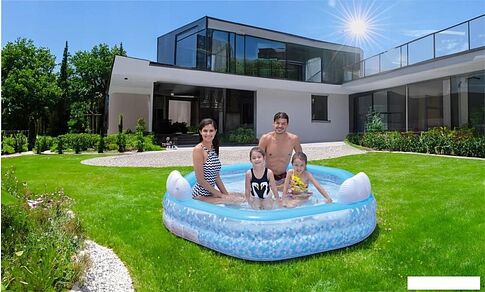 Надувной бассейн Jilong Giant Hexagon Family Pool 57161 (223x211x58)