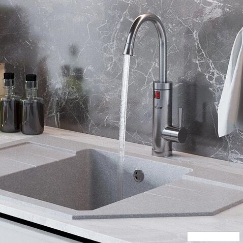 Проточный электрический водонагреватель-кран Mixline WH-005 (серебристый)