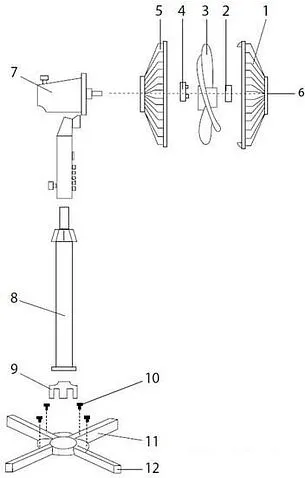 Вентилятор CENTEK CT-5015 (белый/серый)