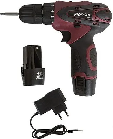 Дрель-шуруповерт Pioneer CD-M1202C (с 2-мя АКБ, кейс, оснастка)