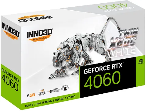 Видеокарта Inno3D GeForce RTX 4060 Twin X2 OC White N40602-08D6X-173051W