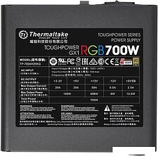 Блок питания Thermaltake Toughpower GX1 RGB 700W Gold TP-700AH2NKG Блок питания Thermaltake Toughpower GX1 RGB 700W Gold TP-700AH2NKG