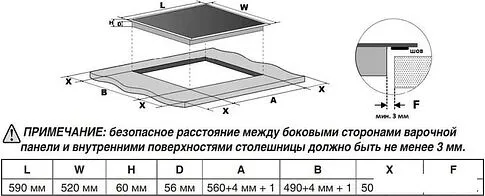 Варочная панель Kraft TCH-IHK7001
