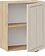 Шкаф навесной Трия Лина 1В6 с одной дверью (дуб крафт золотой/крем)
