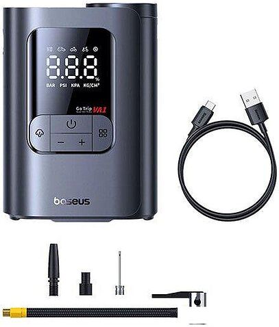 Автомобильный компрессор Baseus GoTrip VA1 Super Mini Wireless Inflator 19-Cylinder Cosmic Black C0119501