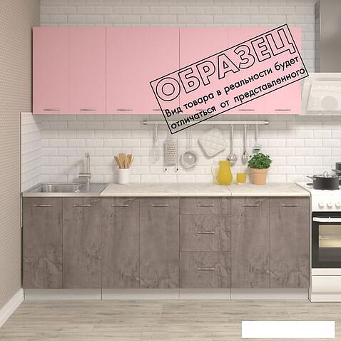 Готовая кухня Кортекс-мебель Корнелия Лира 2.2м (крем/капучино/марсель)