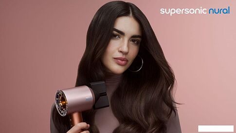 Фен Dyson HD16 Supersonic Nural Straight+Wavy (с переходником на евровилку, янтарный шелк)