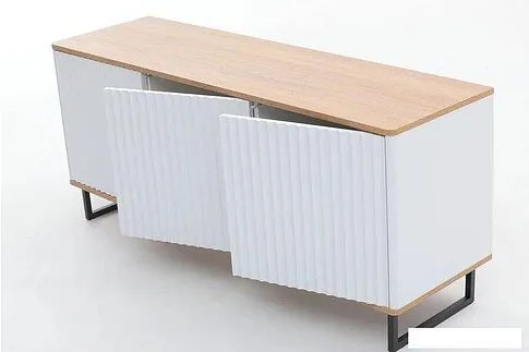 Тумба Shtabe Royal 5041 эко (белый/дуб сантана/черный)