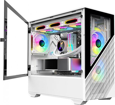 Корпус 1stPlayer DK D7 D7-WH-3F1-W