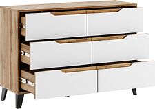 Комод ЭлиГард Eyva 6S (дуб вотан/белый)