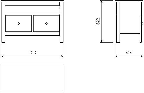 Тумба Mio Tesoro Сага 2.08.03.080.1 (белый)