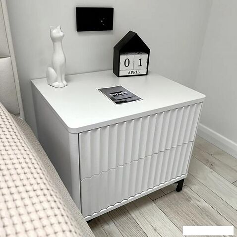 Тумба Shtabe Royal 5003 эко (белый/белый/черный)