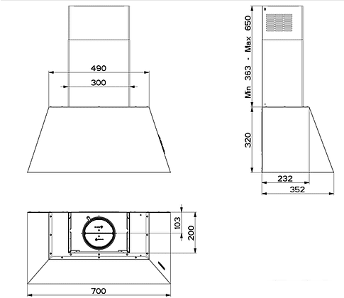 Кухонная вытяжка Faber Chloe EV8P CI A70 [110.0456.175]