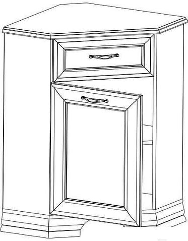 Тумба Anrex Tiffany 1D1SU Вудлайн Кремовый