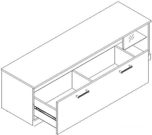 Тумба Anrex Jagger RTV 1S2NT Дуб Монастырский/Черный