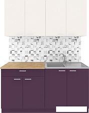 Готовая кухня Агута Альфа 1.6 (виола/сатин/дуб бунратти)