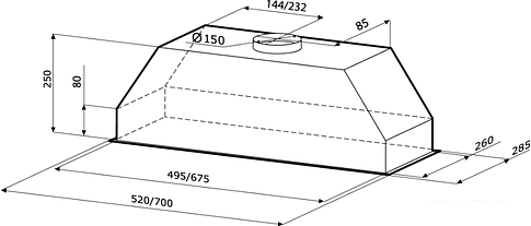 Кухонная вытяжка Krona Mini 600 White Slider