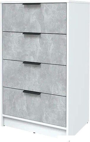 Комод Интерлиния Концепт КТ-К60 (бетон/белый платинум)
