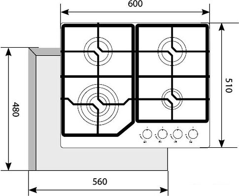 Варочная панель LEX GVG 640-1 IV